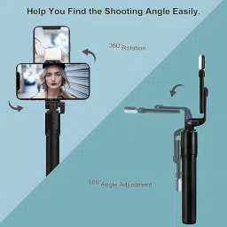 GADGETSWEAR (Combo with Mini Boost Bluetooth Speaker), Selfie Stick with Tripod Stand, Tripod Kit image 5