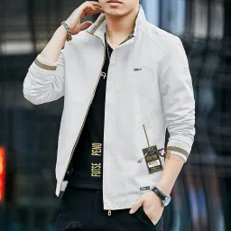 Men Solid Casual Jacket-image-10
