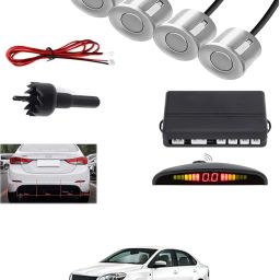 4Silver Parking Sensor With LED Display Increased Safety For Car-214 Universal 4 Silver Reverse Parking Sensor With LED Display For Cars-214 Parking Sensor-image-85