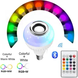Geet Multicolor Smart LED Music Light Bulb with Bluetooth Remote Controller Smart Bulb-96