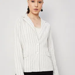 CODE by Lifestyle Striped Lapel Shrug image 5