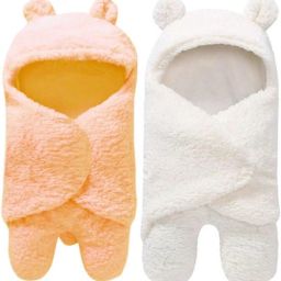 Solid Single Hooded Baby Blanket for Mild Winter-image-38