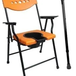 Free single leg stick with Folding Commode Chair Indian For Elderly Disabled Commode Chair-image-26