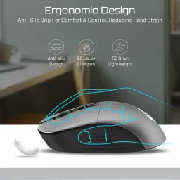 Archer Tech Lab Precision 100 Wireless Mouse Plug & Play, ergonomic, 3 DPI, 10M range Wireless Optical Gaming Mouse image 4