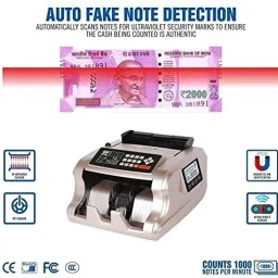 kavinstar Mix Value Money Counter– Fast User-Friendly 6 Fake Note Detection Note Counting Machine image 4