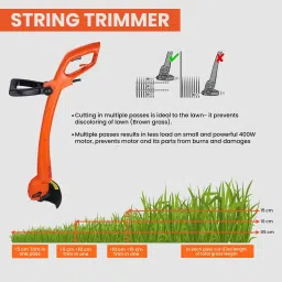 oriley 400W Corded 22cm Cutting Diameter Portable Electric String Cutter Machine Corded Grass Trimmer image 4