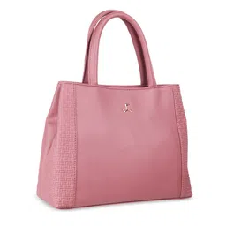 Mochi Peach-Coloured PU Structured Handheld Bag image 2