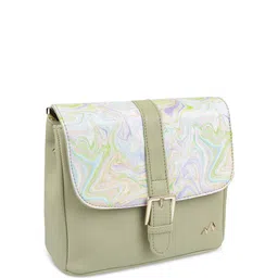 Metro Abstract Printed Oversized Structured Sling Bag image 2