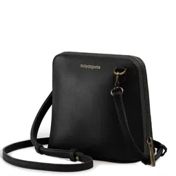 DailyObjects Leather Structured Sling Bag with Zip Wallet image 4