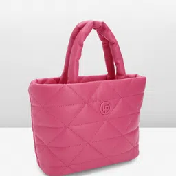 Lino Perros Fuchsia Structured Quilted Handheld Bag image 3
