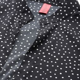 Cottinfab Polka Dots Printed Mandarin Collar Monochrome Open Front Shrug image 3