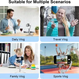 VELOHITA M1 Foldable 3-Axis Gimbal Stabilizer for Smartphones Face Tracking YouTube 3 Axis Gimbal for Mobile image 4