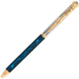 Pearl 4004 Turquoise Blue Colour marble look metal Ball Pen-image-97