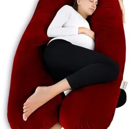 U-Shape Microfibre Solid Pregnancy Pillow Pack of 1-picture-18
