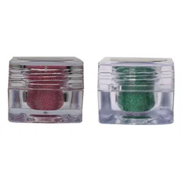 Veoni BELLE Set Of 2 Glitter Eye Shadows 5gm Each - Peach11 & Green 20-18