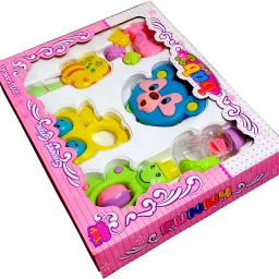 mmasskids New Born Learn With Fun Set of 6 Pcs ( Multicolor ) Rattle image 2