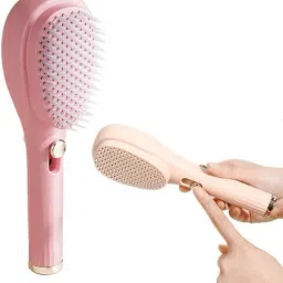 Retractable Hair Brush with Self-Cleaning Anti-Static Bristles-picture-14