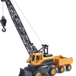 Friction Powered Pull Back Engineering Excavator Lifting Crane Toy Gift For Kids-image-54