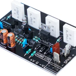 audio lite 200W RMS Mono Amplifier Board for 2SC5200 + 2SA1943 (Only Driver Sec Assembled) Sound Recorder and Sound Circuit Electronic Hobby Kit image 3
