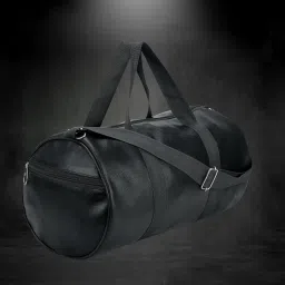 20 L Gym Duffel Bag - Solid Black Gym duffel bags for men & women with Premium quality duffle bag - Black-image-87