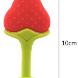the little lookers â¢ Fruit Shape Silicone Teether with Fruit Pacifier for Baby/Infant/Toddler (Combo Saver Pack of 2) Soother image 3