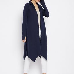 Hypernation Front Open Asymmetric Cotton Longline Shrug image 3