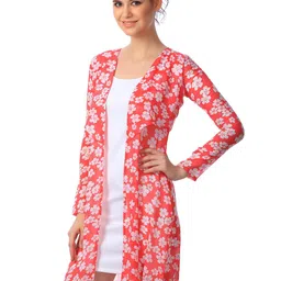 Cation Printed Longline Open Front Shrug image 4