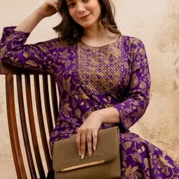 surhi Women Embroidered Viscose Rayon Straight Kurta-picture-42