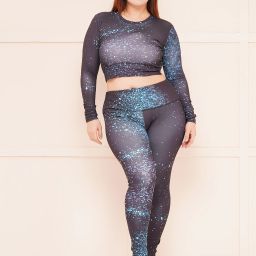 Women black and blue Printed Padded Two Piece Swim Set Printed Women Swim-dress Black Swimsuit-image-25