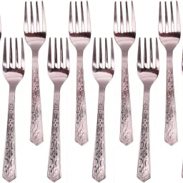 DEV INDUSTRIES Stainless Steel Baby Fork, Dinner Fork, Serving Fork, Fruit Fork, Salad Fork Set-12