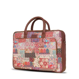 ZOUK Unisex Red & Blue Printed Laptop Bag image 3