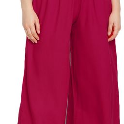lyra Women Regular Fit Pink Cotton Blend Trousers-picture-34