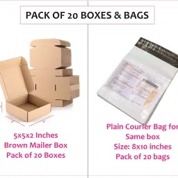 Self-Locking Box Paper, Cardboard Small 5x5x2 Brown Mailer Box and 8x10 Inches Grey POD Courier Bag Packaging Box-image-67