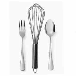 3 Stainless Steel Kitchen tool Best items Spoon/Fork/Whisk (pack of 3) Stainless Steel Dessert Spoon Set-17