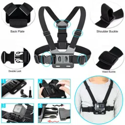 TECHGEAR Smart Chest Belt Action Camera Mount For GoPro Hero1 2 3 Series Strap Strap image 2