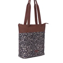 ZOUK Floral Printed Structured Tote Bag image 4