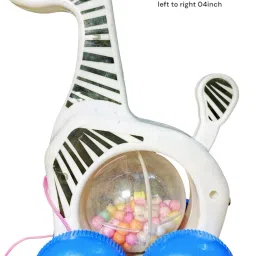 Zebra Shape Pull Along Toy for Kids (11 inch, Plastic)-picture-27