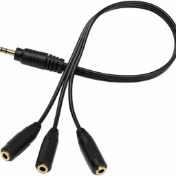 3.5mm Stereo Audio Splitter Cable Gold Plated 3.5mm (1/8") Stereo Plug Male to 3.5mm Stereo Jack 3 Female 1 Input 3 Output Stereo Audio AUX Splitter Cable Audio Y Splitter Cable-28