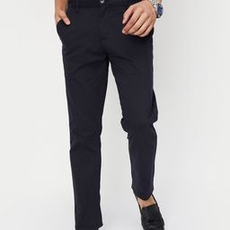 max Men Slim Fit Black Cotton Blend Trousers-picture-6