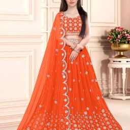 Embroidered Semi Stitched Lehenga Choli-image-70