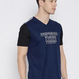 AUSTIEX Men Multicoloured Typography Printed Raw Edge Running Sports T-shirt image 4