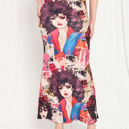 tandul Women Printed Straight Multicolor Skirt-picture-11