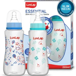 Anti-Colic Slim Neck Essential Baby Feeding Bottle, Jungle Tales Pack of 2 - 250 ml-image-27