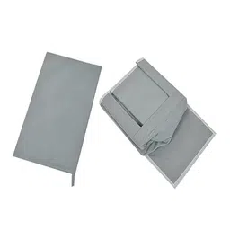Kuber Industries Grey 2 Pieces Stacker Wardrobe Organizer With Carrying Handle & Lid image 2