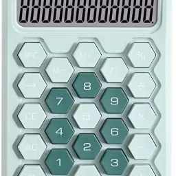 Colorful Candy Calculator,Mechanical Calculator Cute 12 Digit Large LCD Display Big Hexagon Button Calculator,Easy to Press,for School Office Business Home Financial Calculator-4