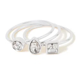 Accessorize Set of 3 Fine Gem Stacking Rings image 3