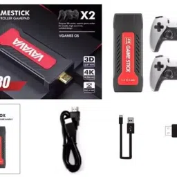 SSR Wireless Controllers, HDMI Output, Linux-Based Plug & Play TV Gaming Stick 64 GB with 35,000+ classic 2D and 3D Retro Game image 2