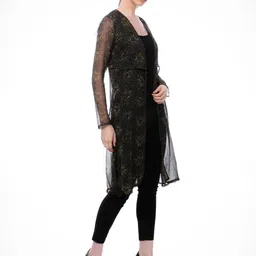 BAESD Floral Printed Open Front Longline Shrug image 4