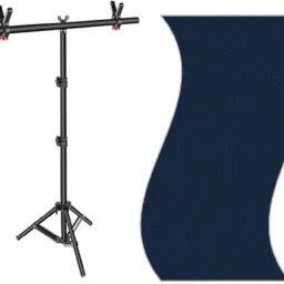 Vistook 6x9FT Navy Blue Decoration Curtain T-Shaped Stand Photo Studio With Croma Screen Reflector-image-72