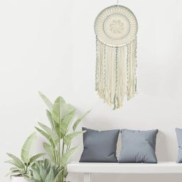 Crosia & Macrame Dream Catcher with Silver Lace For Home Decor Cotton, Stainless Steel Dream Catcher-image-70